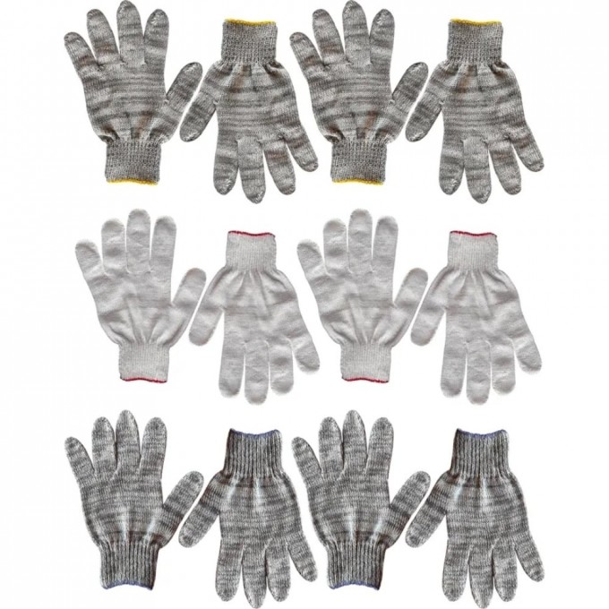 Набор хлопковых рабочих перчаток SOLARIS №1 S6503